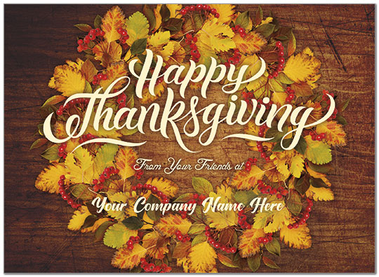 Select a verse or write your own. Leaf Wreath Name Card D8120U-4B